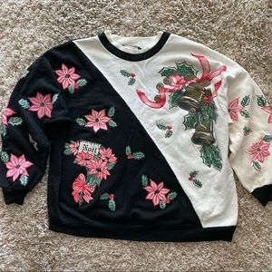 80s two-tone Christmas sweatshirt